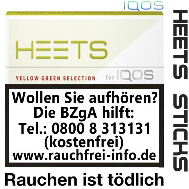 IQOS from Marlboro - HEETS Sticks gelb gruen Label Tobacco 
